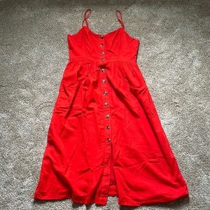 Red American Eagle Midi Dress